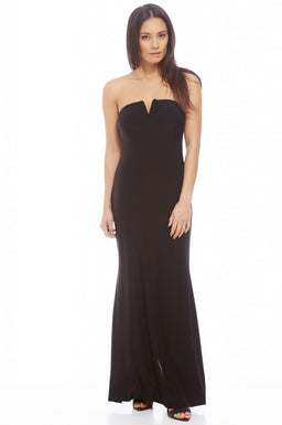 Notch Slinky Maxi Dress