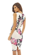 Cropped  Overlay Floral Bodycon Dress