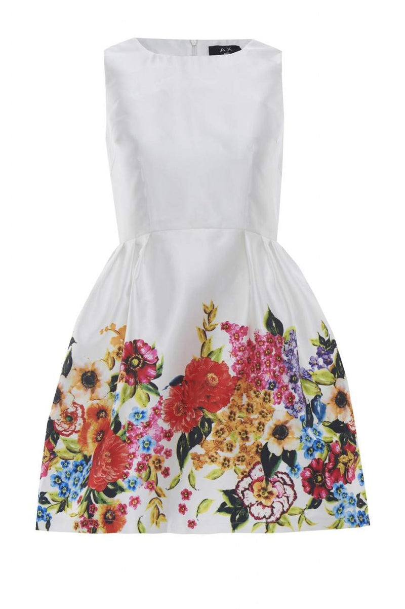 Floral Bottom Print Skater Dress – AX Paris