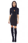 Short Sleeved Keyhole Bodycon Dress