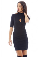 Short Sleeved Keyhole Bodycon Dress