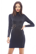 Cut Out Hole Detail Bodycon Dress