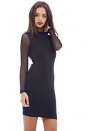 Mesh Arm Bodycon Dress