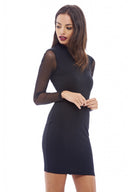 Mesh Arm Bodycon Dress