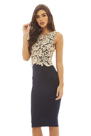 Contrast  Crochet  Top  Bodycon Dress