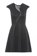 Mesh Insert Skater Dress