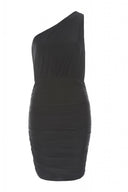 Slinky Ruched Asymmetric Dress