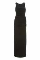 High Neck Ruched Maxi Dress