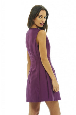 Jewel Neck Skater Dress