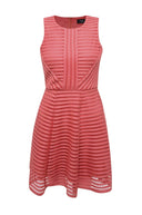 Coral Ladder Detail Skater   Dress