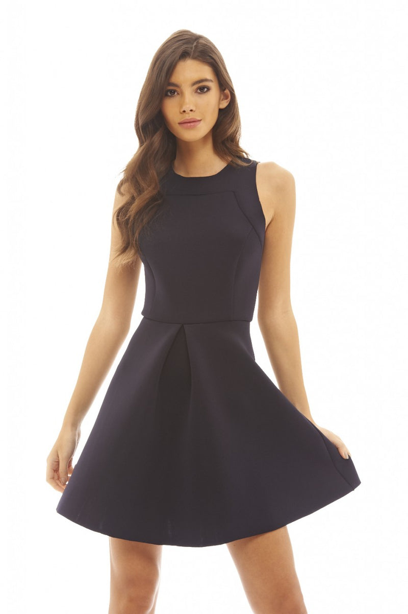 Raw Edged Scuba Skater Dress – AX Paris