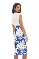 Chiffon Top Floral Midi Dress