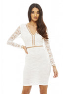 Lace Ladder Detail Dress