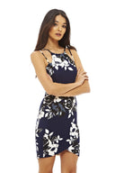 Floral Double Strap Bodycon Dress