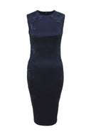 Navy Lace Side Bodycon  Dress