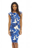 Round Necked Floral Printed Dress