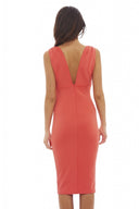V Front And Back Midi Dress