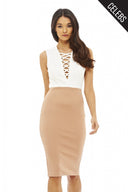 Lace Up Front Bodycon Dress