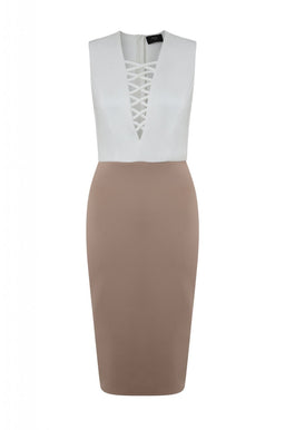 Lace Up Front Bodycon Dress