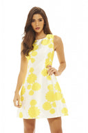 Bright Floral Print Skater Dress