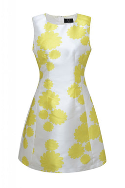 Bright Floral Print Skater Dress