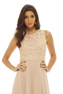 Crochet Overlay Maxi Dress