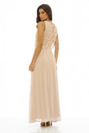 Crochet Overlay Maxi Dress