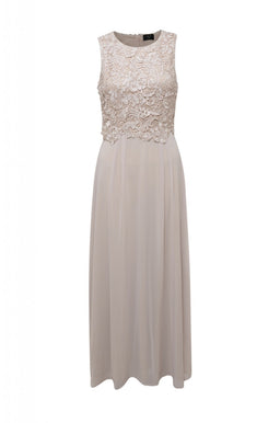 Crochet Overlay Maxi Dress