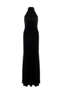 Black High Neck Maxi Dress