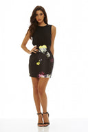 Black 2 In 1 Floral Mini Dress