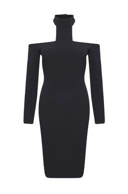 Black Midi Bodycon Dress