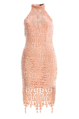 Blush Crochet Midi Dress