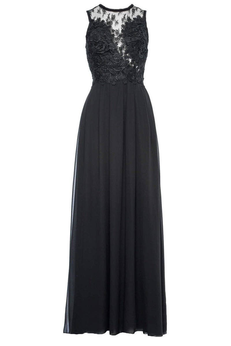 Black Crochet Top Maxi Dress