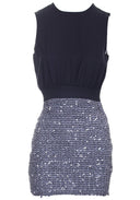 Pewter 2 In 1 Sequin Mini Dress