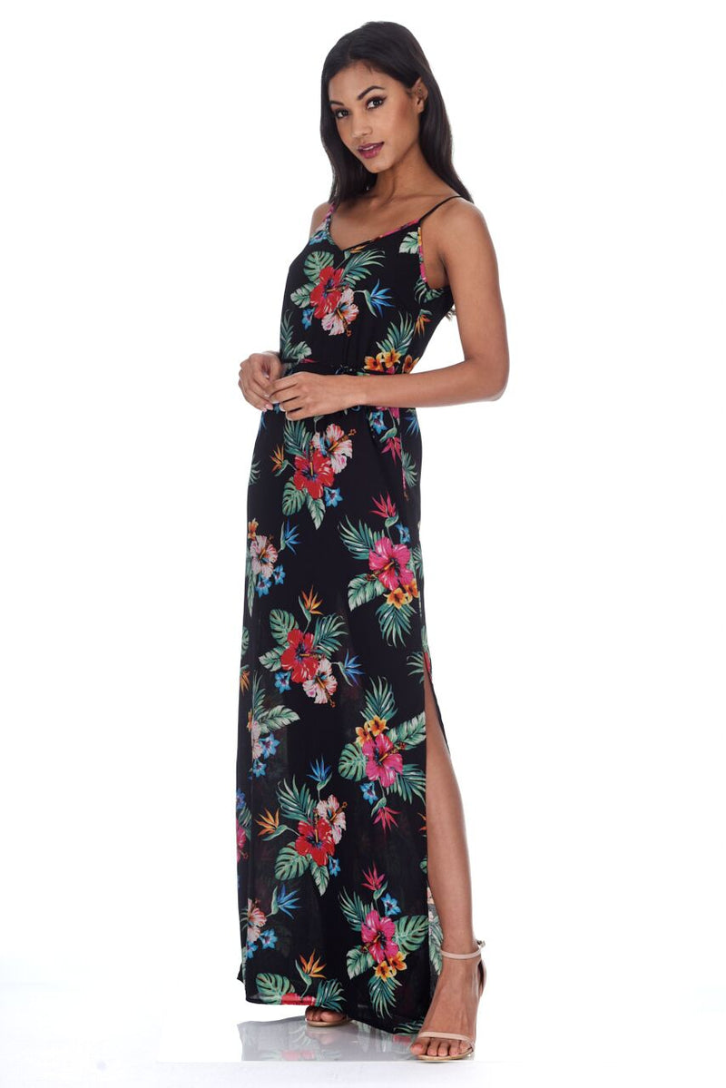 Spaghetti strap sales floral maxi dress