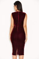 Plum Sequin Velvet Midi Dress