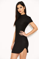 Black Glitter Mini Dress