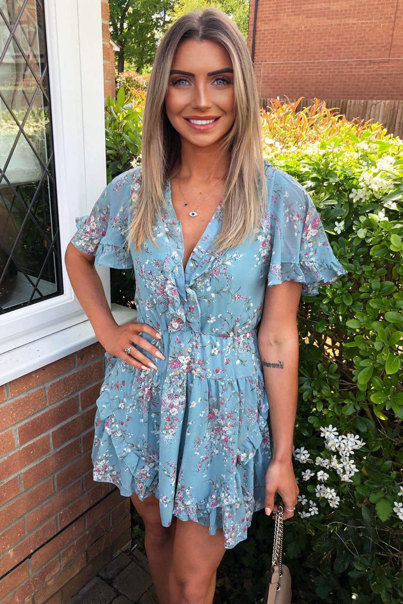 Ax paris duck egg blue dress sale