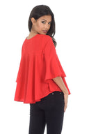 Red Frill Top
