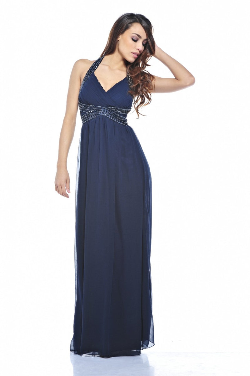 jewel neck halter dress Juliette Halter Satin Wedding Dress | Made-To-Order