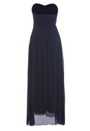 Plain Elegant  Chiffon Strapless Dress