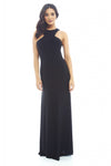 Cut In Neck Slinky Maxi Dress