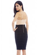 Cross Front Contrast Bodycon