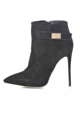 Buckle Ankle Pointy Heeled Boot