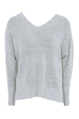 Grey V Neck Jumper