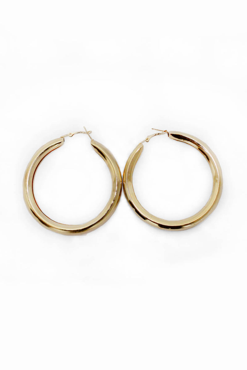 Gold Chunky Hoop Earrings