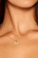 Gold Dainty Circle Necklace