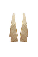 Gold Doubled Triangular Earrings