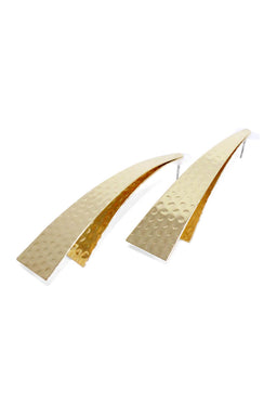 Gold Doubled Triangular Earrings