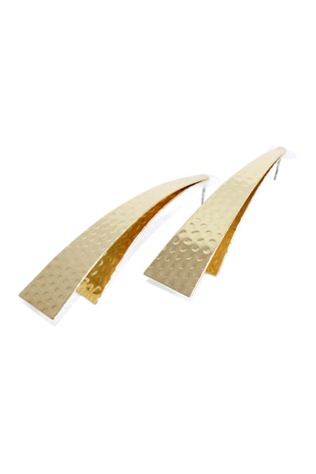 Gold Doubled Triangular Earrings